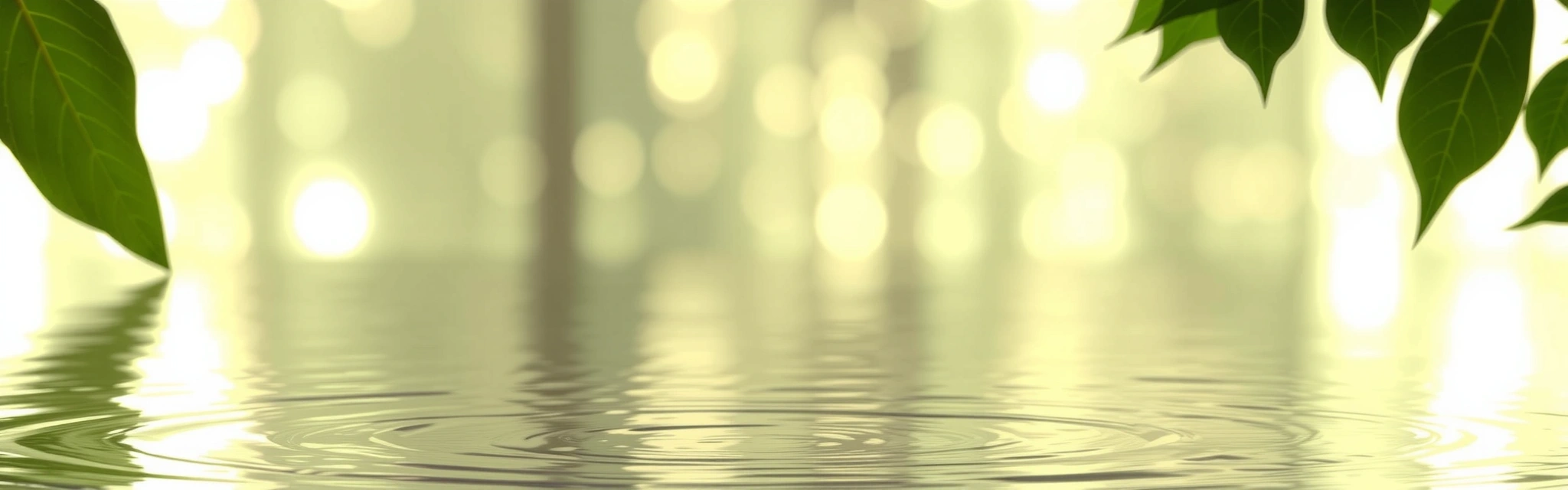 Pastel-toned background with blurred natural elements representing tranquility and clarity